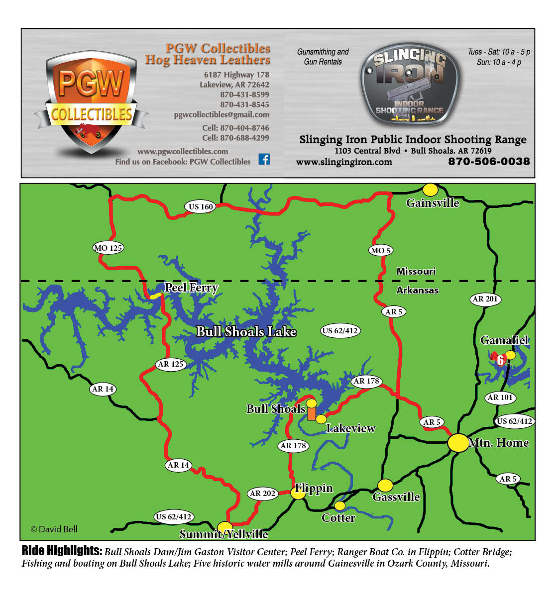 Cruise the Ozarks Ride The Bull Shoals/Peel Ferry Loop